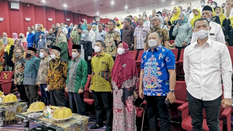 Silaturahmi nasional Dewan Pimpinan Pusat (DPP) Persatuan Masyarakat Selayar (Permas) di Ruang Teater Gedung Pinisi, Jalan A.P. Pettarani, Kota Makassar, Ahad (15/5/2022).