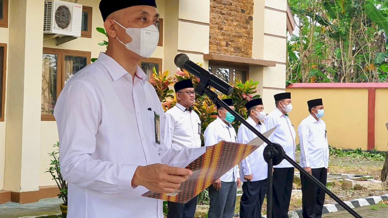 Jajaran ASN Kemenag Wajo Ikuti Upacara HKN Tingkat Kabupaten