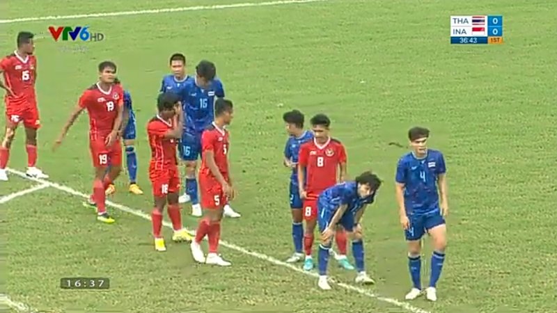 Indonesia U-23 Vs Thailand U-23 ( Foto tangkapan layar video)