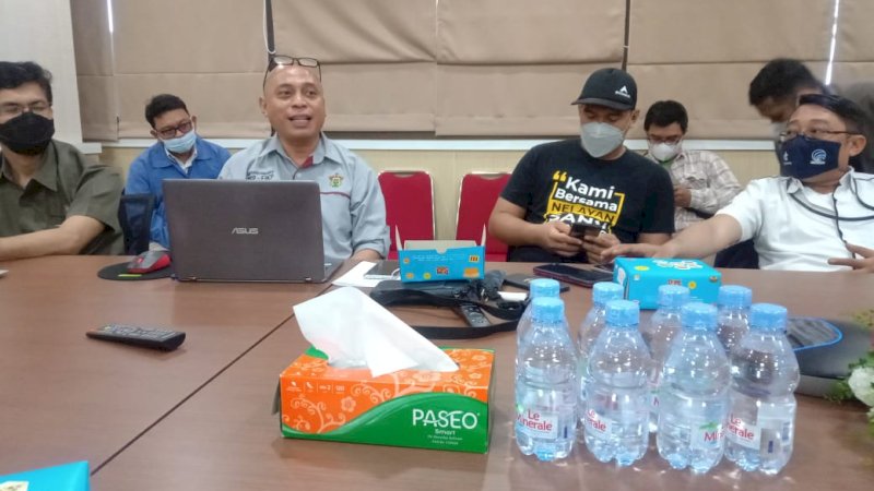 Suasana Konferensi Pers di Ruang Rapat B, Lantai 7 Gedung Rektorat Unhas, Selasa (24/5/2022)