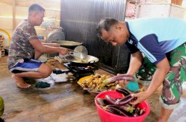Kodim 1406 Wajo Siapkan Dapur Umum di Lokasi TMMD