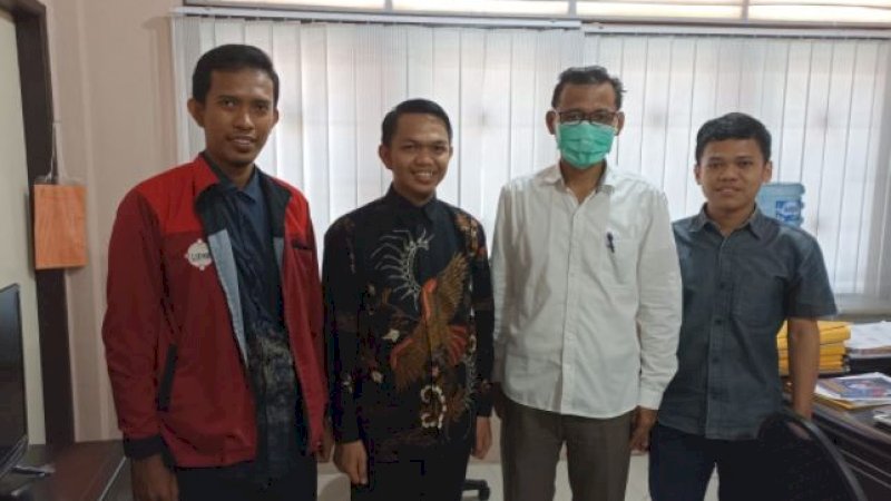 Kunjungan silaturahmi Pimpinan Harian PP Lidmi dengan komisioner KPU Sulsel, Syarifuddin Jurdi, Senin (23/5/2022).