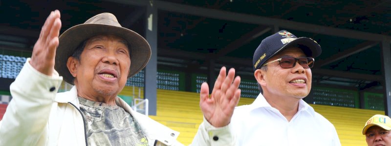 Tinjau Langsung Stadion BJ Habibie, Aksa Mahmud: Pak Taufan Pawe Luar Biasa