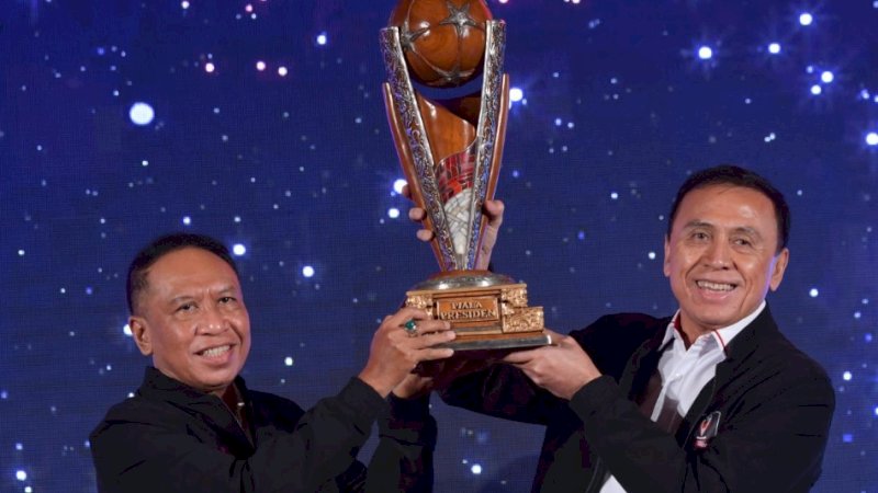 Menteri Pemuda dan Olahraga Republik Indonesia (Menpora RI) Zainudin Amali mengapresiasi dan mendukung penuh gelaran kompetisi pra musim bertajuk Piala Presiden tahun 2022 yang kembali di gelar sebagai persiapan memasuki kompetisi sepakbola Liga 1 musim 2022-2023 (foto:bagus/kemenpora)