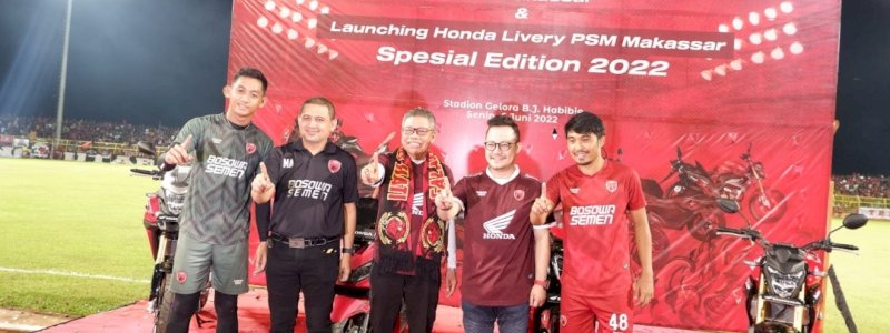 Lanjutkan Komitmen Dukungan, Honda Gelontorkan Rp500 Juta untuk PSM Makassar