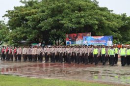 Kapolres Jeneponto Pimpin Apel Gelar Pasukan, Ini Tujuh Sasaran Operasi Patuh 2022