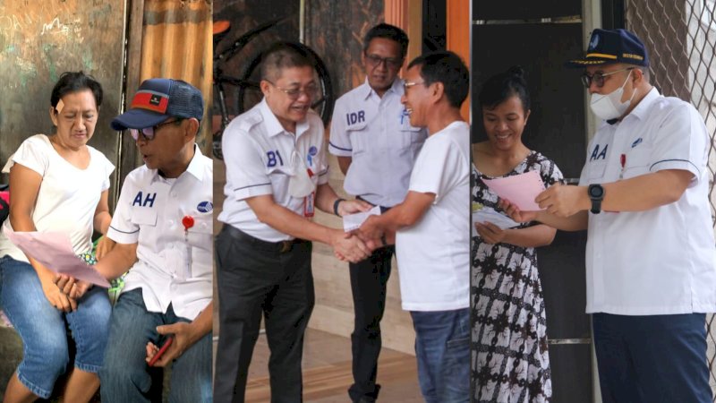 Kunjungan Penjabat Direktur Utama (Pj Dirut) Perusahaan Daerah Air Minum (PDAM) Kota Makassar, Beni Iskandar dan rombongan mendapat respon positif dari warga kompleks Nusa Tamalanrea Indah , Rabu, 15 Juni 2022.