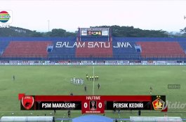 Babak Pertama PSM Vs Persik Berakhir Tanpa Gol