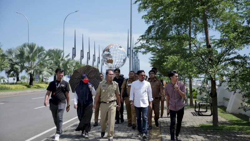 Wali Kota Makassar, Moh. Ramdhan ‘Danny’ Pomanto meninjau langsung kesiapan lokasi F8, (20/6/22)