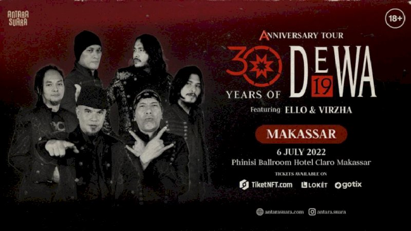 Konser Ultah ke-30, Dewa 19 Bakal Tampil di Makassar, Catat Tanggalnya