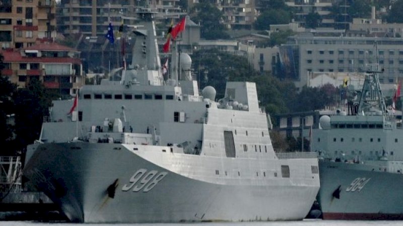 Ilustrasi Kapal perang China. [AFP]