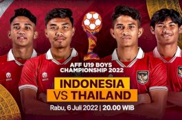 Link Live Streaming Timnas Indonesia Vs Thailand di Piala AFF U-19 2022 Malam Ini