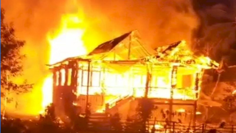 Peristiwa kebakaran di Kelurahan Sepe’e, Kecamatan Barru, Selasa (12/7/2022)