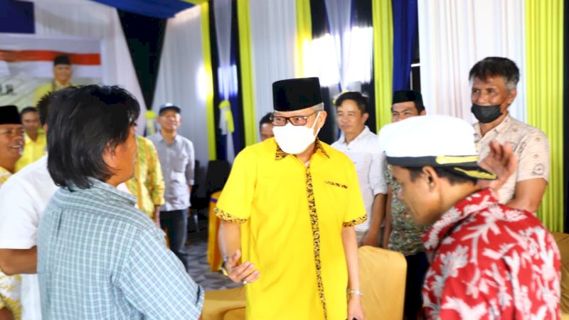Ketua DPD I Partai Golkar Sulsel, Taufan Pawe, dalam kunjungannya ke Kabupaten Enrekang, Jumat (15/7/2022). 