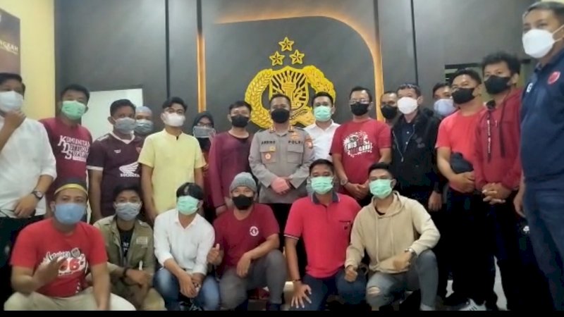 Jelang Laga Kandang PSM Makassar, Polres Parepare Kumpul Kelompok Suporter