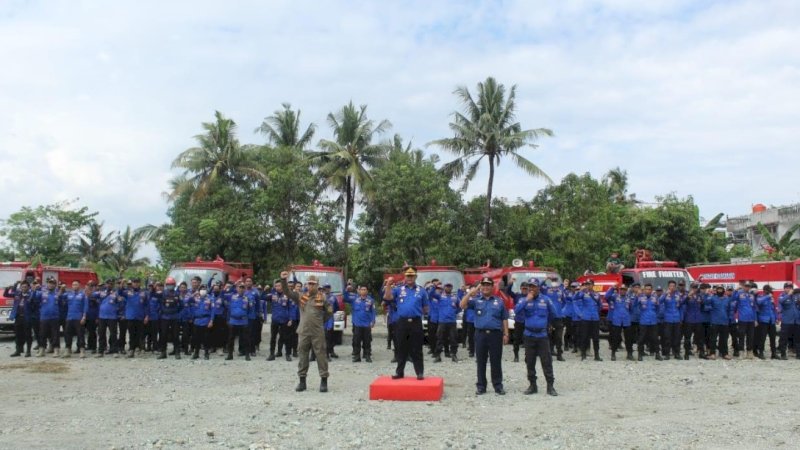 Jajaran Dinas Satuan Polisi Pamong Praja (Satpol PP), Pemadam Kebakaran (Damkar), dan Penyelamatan Barru.