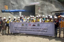 Proyek Bendungan Bulango PT Bumi Karsa di Gorontalo Memasuki Tahap Breakthrough