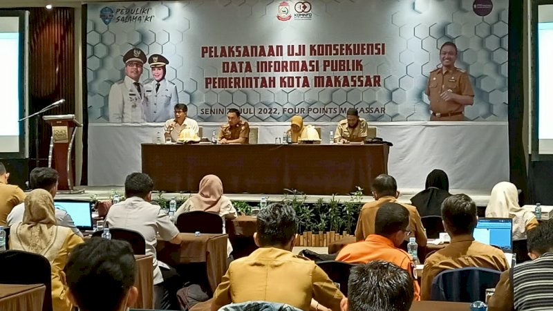 PPID DPU Makassar hadiri kegiatan Dinas Kominfo bahas Konsekuensi Informasi Publik, di Hotel Four Point, (25/7/22).