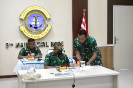 Komandan Lantamal VI Ikuti Rapat Evaluasi Program Ketahanan Pangan TNI AL Tahun 2022
