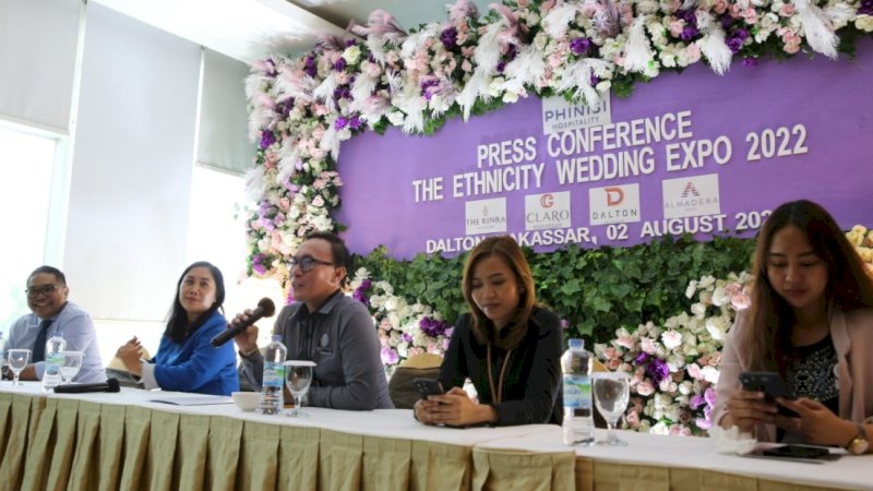 Konferensi pers terkait pelaksanaan The Ethnicity Wedding Expo 2022 di Manager Hotel Dalton, Selasa (2/8/2022).