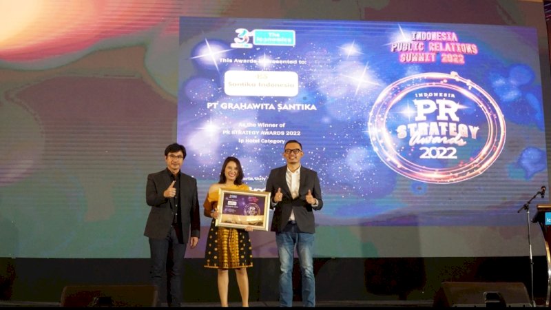 Santika Indonesia Hotels & Resorts Raih Penghargaan PR Strategy Award 2022