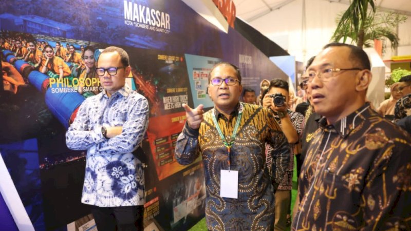 Booth milik Pemkot Makassar pada Indonesian City Expo (ICE) ke-18 di Kota Padang, Sumatera Barat.