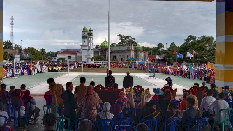 4000 Peserta Meriahkan Peringatan HUT ke-77 RI Tingkat Kecamatan Maiwa