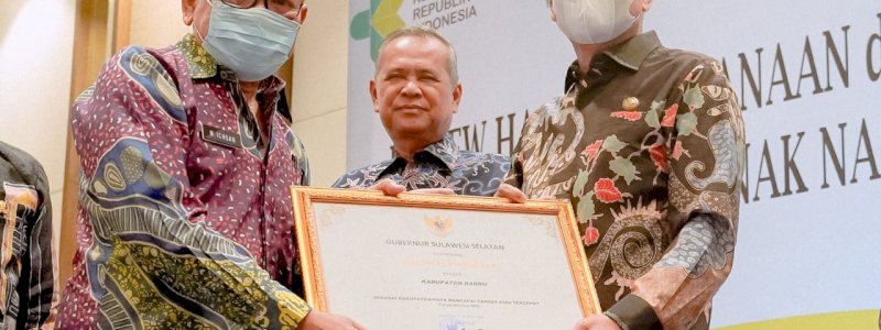 Barru Diganjar Penghargaan dari Pemprov Sulsel, Tercepat Tuntaskan Target BIAN