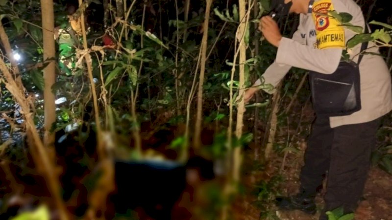 Lokasi penemuan mayat di Kampung Cangkoleng, Desa Tabo-Tabo, Kecamatan Bungoro, Kabupaten Pangkep, Sulsel.