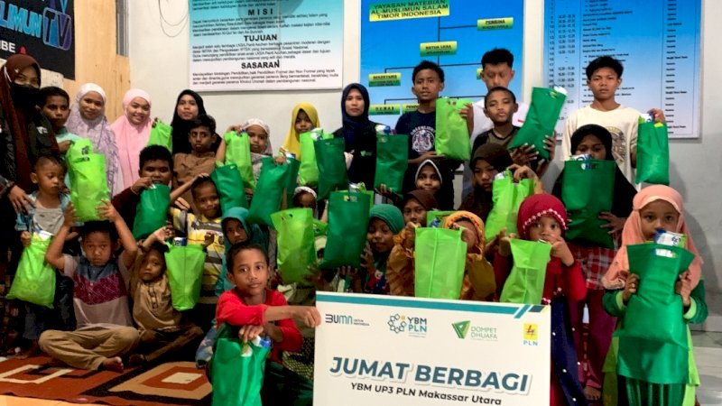 YBM UP 3 PT PLN Makassar Utara Bersama DD Sulsel Salurkan Donasi Panti Asuhan
