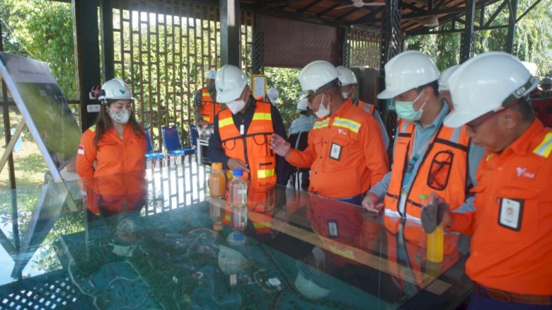 Rombongan Menteri Energi dan Sumber Daya Mineral (ESDM), Arifin Tasrif, bersama jajaran PT Vale dalam kunjungan ke Blok Sorowako selama dua hari, 12-13 Agustus 2022.