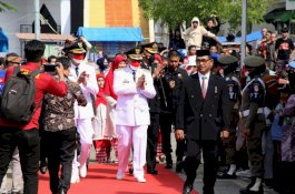 Upacara Hari Kemerdekaan RI Ke-77 di Kabupaten Wajo, Warga Turut Antusias