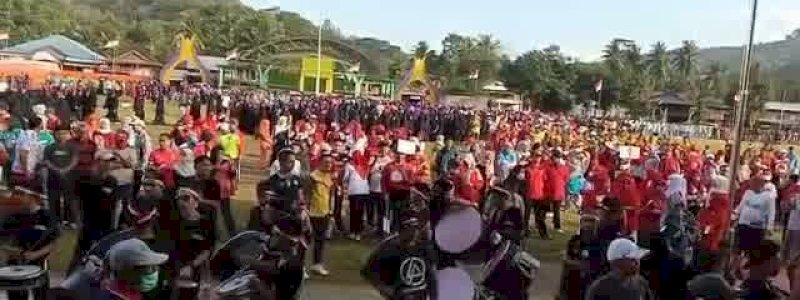 Ribuan Orang Ikuti Gerak Jalan Santai dan Karnaval Pekan Merdeka Toleransi 2022 di Enrekang 