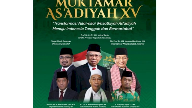 Muktamar As’adiyah XV akan berlangsung di Kabupaten Wajo, Sulawesi Selatan, pada 11-13 November 2022. 