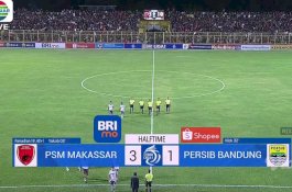 PSM Makassar unggul 3-1 atas Persib Bandung di Babak Pertama