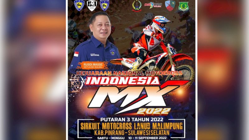 Kejurnas Motorcross Akan Dilaksanakan di Pinrang Bulan September 
