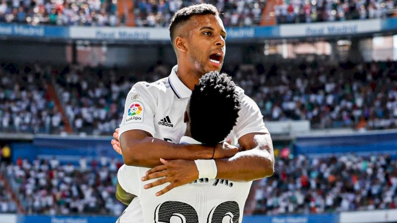 Gol Rodrigo memastikan kemenangan Real Madrid atas Real Betis di Santiago Bernabeu, Sabtu Malam (3/9/2022) (Foto: Instagram: Real Madrid)