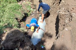 Pipa Induk Utama Diameter 600mm Bocor, PDAM Segera Supply Mobil Tangki