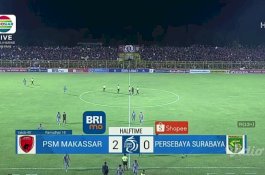 Babak I:  PSM Makassar Unggul 2-0 atas Persebaya