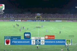 Kalahkan Persebaya 3-0, PSM Pepet Madura United di Puncak Klasemen