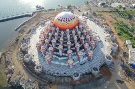 Rp45 Miliar Pembangunan Masjid Kubah 99 Berlanjut, Pengerjaan Menara dan Pelataran