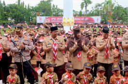Pimpin Apel Besar Peringatan Hari Pramuka Ke-61, Bupati Wajo: Selalu Berdedikasi dalam Semua Aktivitas