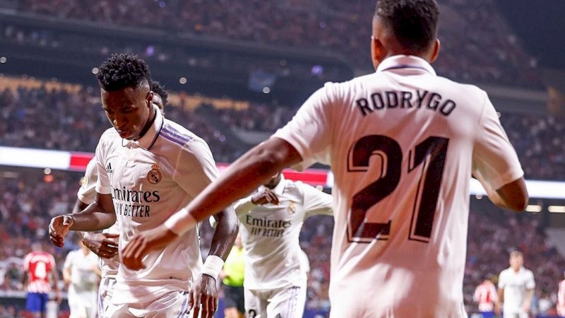 Pemain Real Madrid merayakan gol yang diciptakan Rodrigo (Foto Instagram/Real Madrid)