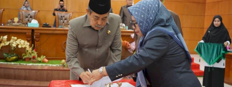 Bupati dan Ketua DPRD Sidrap Teken KUA-PPAS 2023