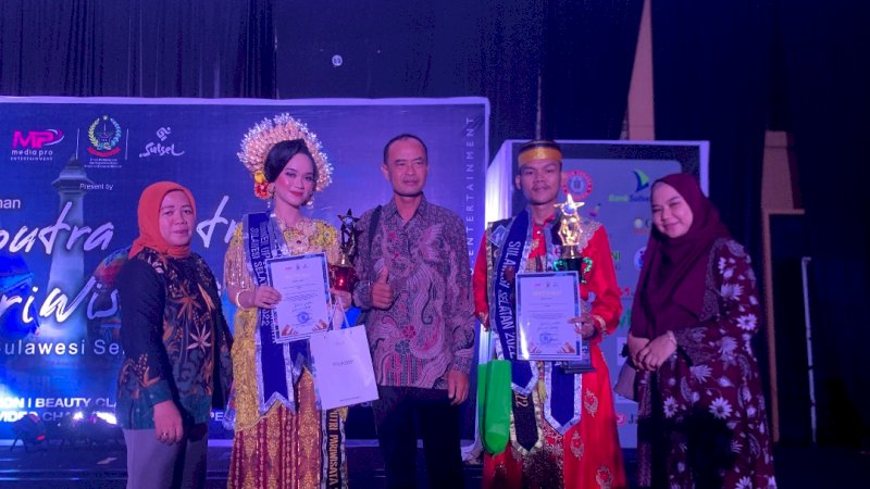 Dahlan dan Kharisma, Putra-Putri Pariwisata Sulsel 2022 Pahlawan Barru