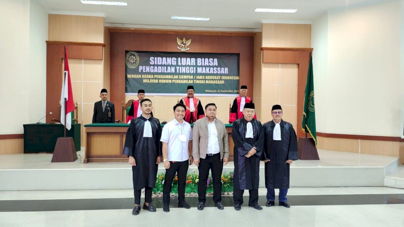 Pengambilan Sumpah Advokat, Ketua Pengadilan Tinggi Makassar Ingatkan Integritas