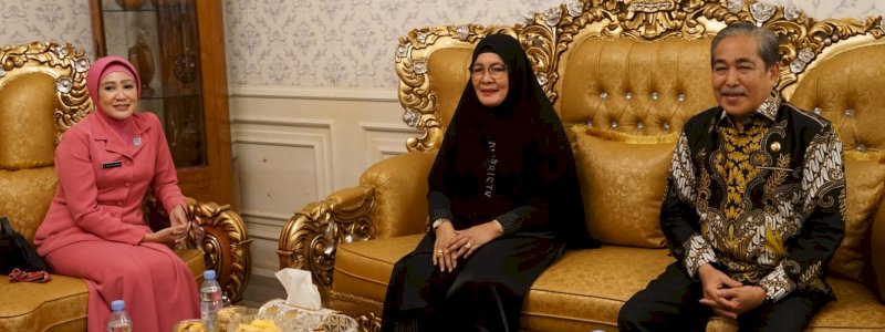 Bupati dan Ketua TP PKK Sidrap Terima Kunjungan Silaturahmi Ketua Bhayangkari Sulsel 
