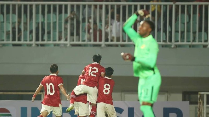Timnas Indonesia unggul 1-0 atas Curacao di Babak Pertama (Foto: PSSI)