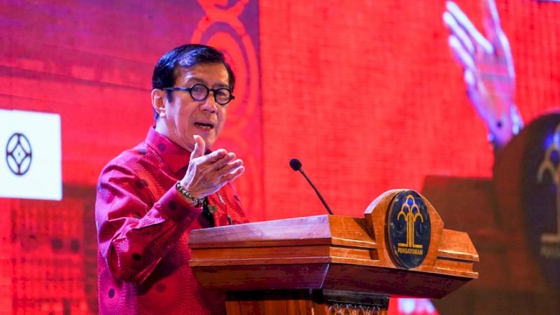 Menteri Hukum dan Hak Asasi Manusia (Menkumham) Yasonna H. Laoly