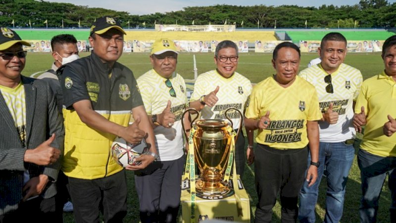 Pembukaan Liga Beringin 2022 di Stadion La Patau, Kabupaten Bone, Sulawesi Selatan (Sulsel), Jumat (30/9/2022).